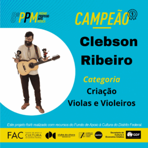 Clebson Ribeiro leva troféu nacional no 8° Prêmio Profissionais da Música
